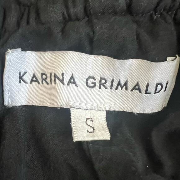 Karina Grimaldi Revolve Solana Cotton Tiered Sleeveless Solid Black Maxi Dress S - Picture 4 of 11